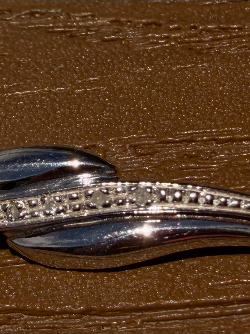 Diamond Wave Bracelet 0.05 CTW Rhodium Sterling Silver 7.5β - Picture 2 of 9